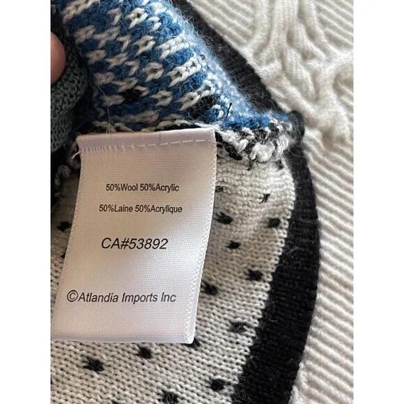 Icelandic Design Wool Blend Full Zip Sweater Pockets #53892 Ladies XL - Picture 6 of 12